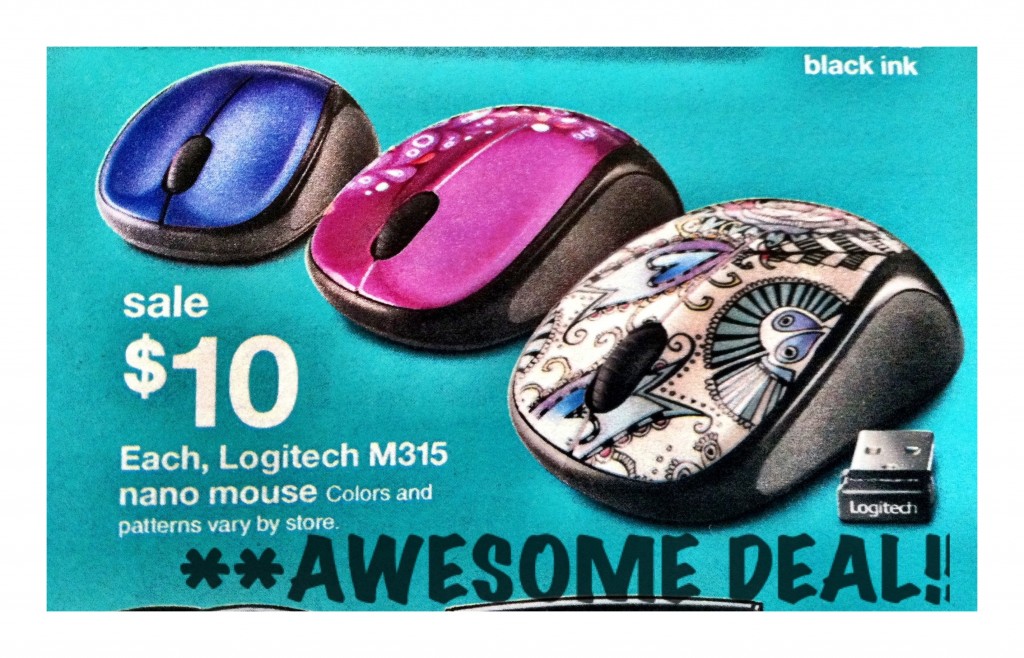 Logitech Wireless Mouse in Target ad