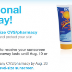 Free Sunscreen at CVS