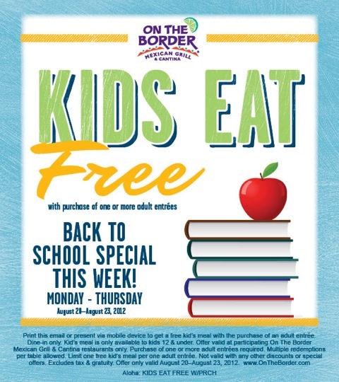 Kids Eat Free at On the Border