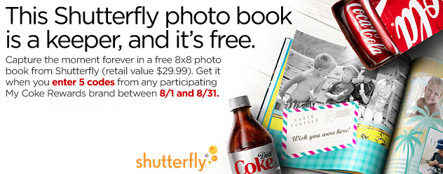 Free Shutterfly Photo Book from My Coke Rewards