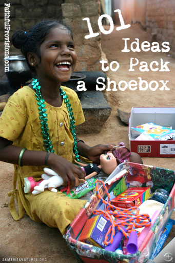 101 Operation Christmas Child Shoebox Ideas from FaithfulProvisions.com