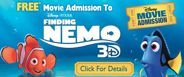 Free Movie Tickets to Finding Nemo 3D