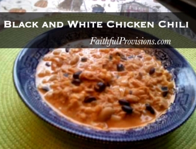 Black and White Chicken Chili