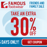 Famous Footwear: Friends & Family Sale + 30% Off Printable Coupon