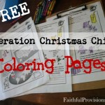 Free Coloring Pages for Christmas Shoeboxes for Kids