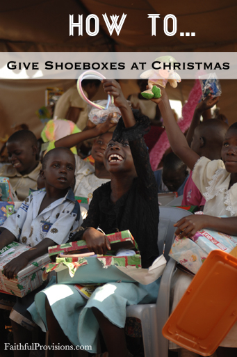 Giving Shoeboxes for Christmas through Operation Christmas Child