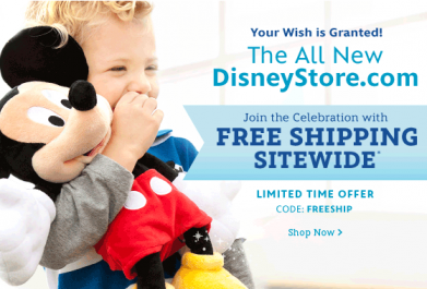 Free Shipping at The DisneyStore.com