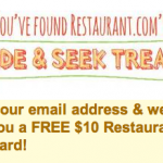 FREE $10 Restaurant.com eGift Card!