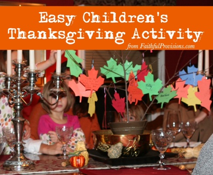 Easy Children's Thanksgiving Activity