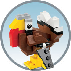 Free Lego Turkey Mini Model