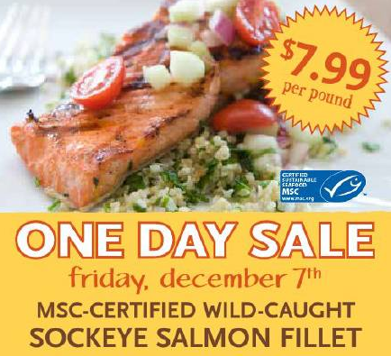 Whole Foods One-Day Salmon Sale