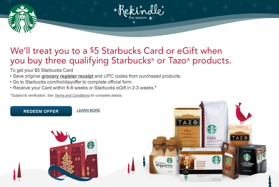 FREE 5 Starbucks Gift Card + FREE 5 Target Gift Card = 2.74 Per Bag