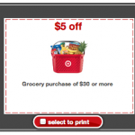 *HOT* Target Coupon | $5 off $30 Grocery Purchase