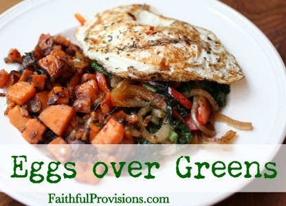 Eggs over Greens