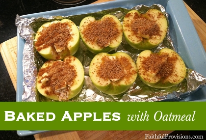 Baked Apples with Oatmeal