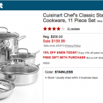 Cuisinart 12pc Stainless Steel Cookware Set Only $136 – Shipped!