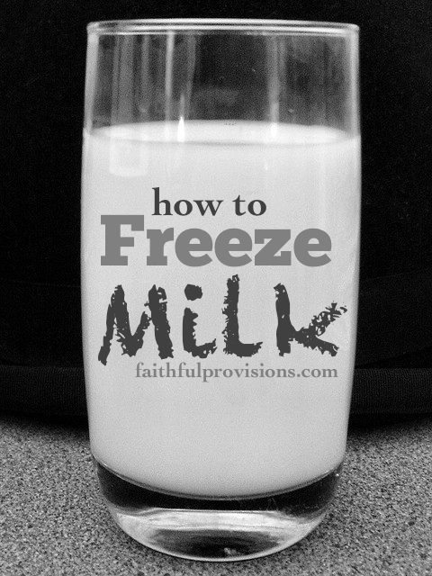 How to Freeze Milk