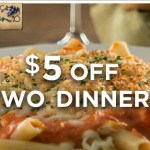Olive Garden Coupon: $5 Off Two Dinner Entrees