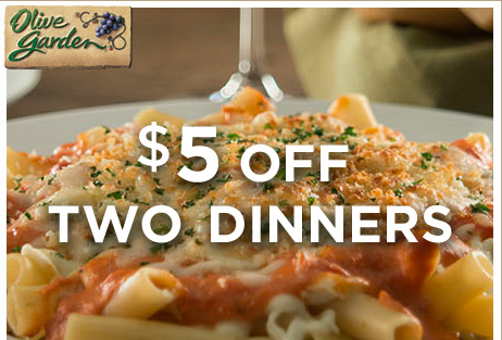 Olive Garden Coupon 5 Off Two Dinner Entrees Faithful Provisions