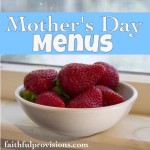 Mother’s Day Menus