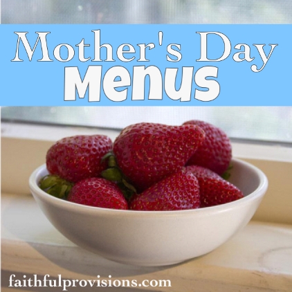 Mother's Day Menus