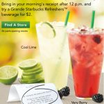 Starbucks: Grande Refresher Only $2 With Treat Receipt