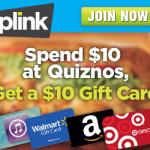 FREE $10 Gift Card With Quizno’s Purchase!