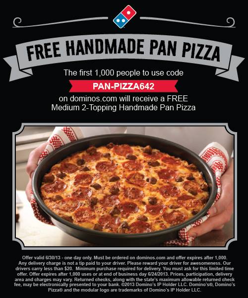 FREE Domino's Pizza (First 1,000 Fans!) Faithful Provisions