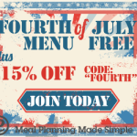 eMeals: Free Fourth of July Menu + 15% Off With New Subscriptions