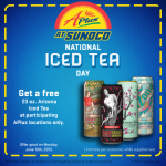 FREE Iced Tea on National Iced Tea Day (June 10th)