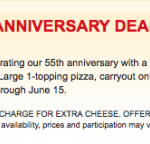 Large Pizza Hut Pizza Only $5.55