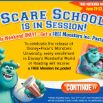 Free Monsters Inc Poster – This weekend Only!