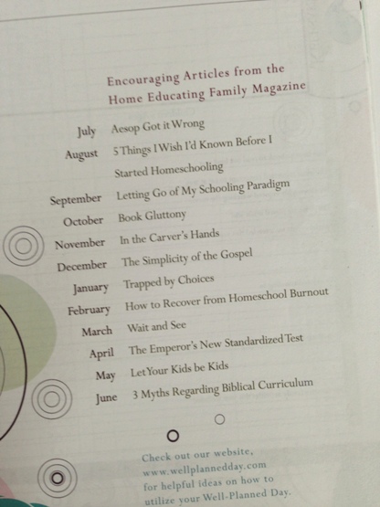 Articles in the Well Planned Day Planner