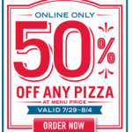 Domino’s Pizza: 50% Off Any Pizza!