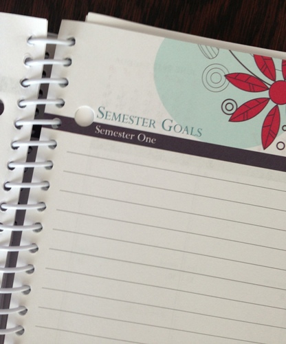 Semester Goals Well Planned Day Planner