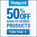 Vistaprint: 50% Off Back To School Products