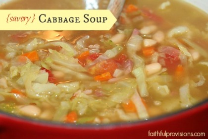 Savory Cabbage Soup Faithful Provisions