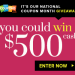 National Coupon Month Giveaway: Win $500 (Enter Daily)!