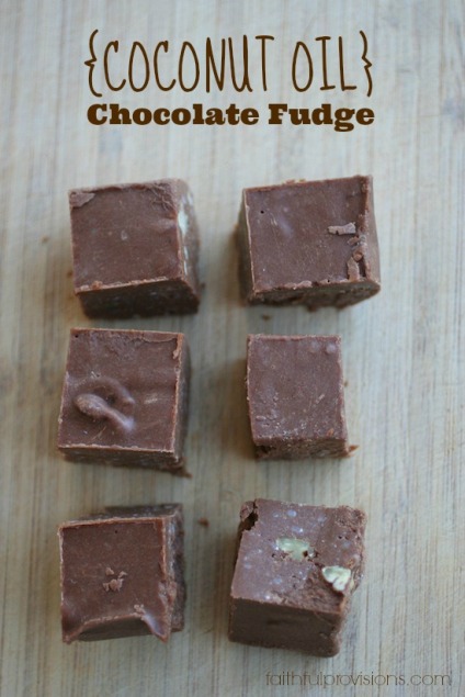 Coconut Oil Chocolate Fudge | FaithfulProvisions.com