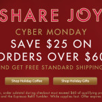 Starbucks Cyber Monday Sale: $25 Off $60 Purchase + Buy $5 Gift Card, Get One Free!