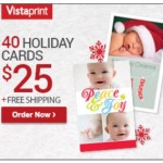 Vistaprint: 40 Holiday Cards Only $25!