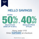 GAP: Save 50% Off Sale Styles or 40% Off Regular Price (Ends Today)!