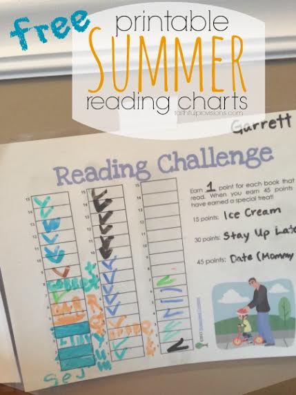 Free Summer Reading Charts | Faithful Provisions