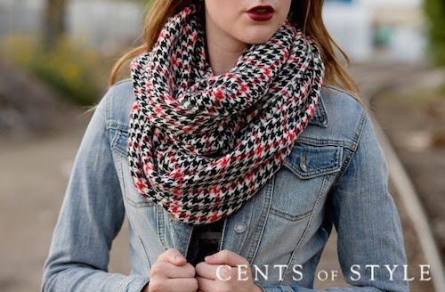 Houndstooth Infinity Scarf | Faithful Provisions