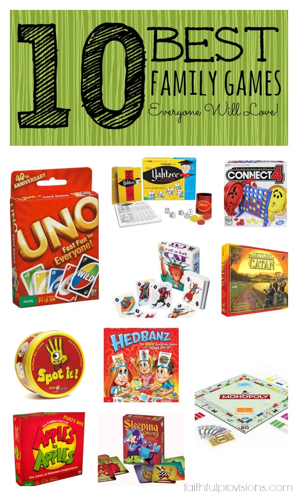10 Best Family Games | Faithful Provisions