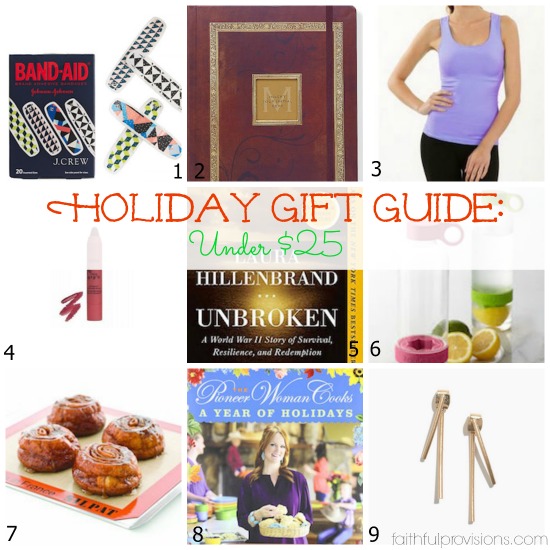 Holiday Gift Guide: For Her - Under $25 | Faithful Provisions