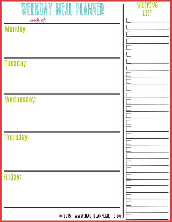 downloadable monthly meal planner template