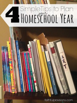 4 Tips to Plan Homeschool Year