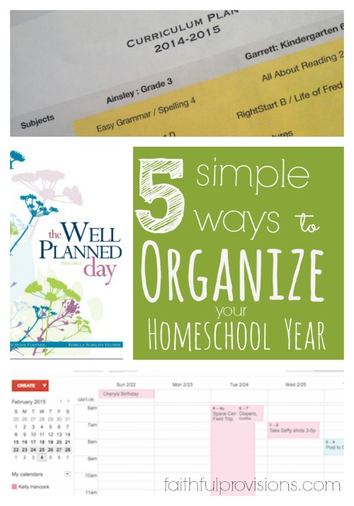 5 Simple Ways Organize Homeschool