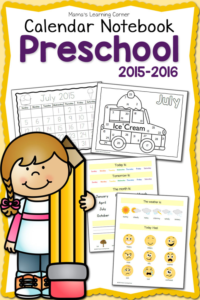 Free Printable: 2015-2016 Preschool Calendar Notebook - Faithful Provisions